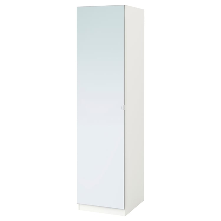 PAX Wardrobe, white, Vikedal mirror glass, 50x60x201 cm IKEA