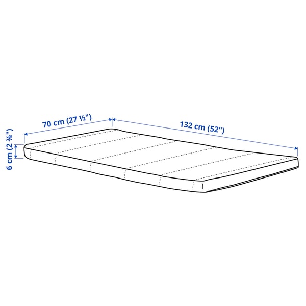 PELLEPLUTT Foam mattress for cot, 70x132 cm