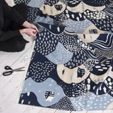 PENDELKAKTUS Pre-cut fabric, mountains/multicolour, 150x300 cm