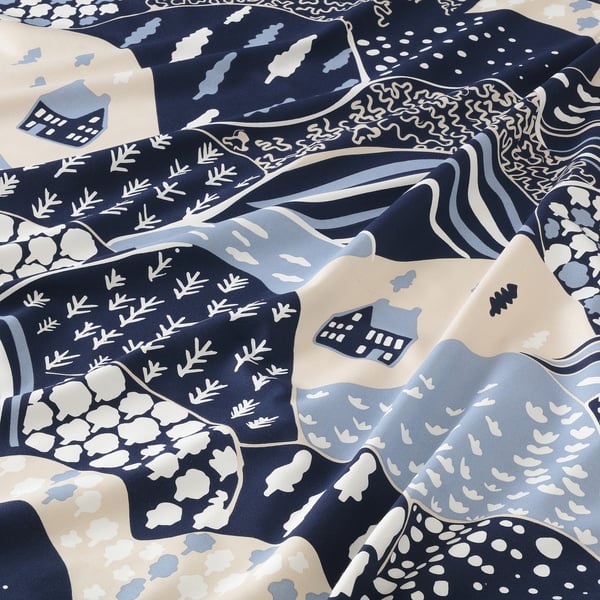 PENDELKAKTUS Pre-cut fabric, mountains/multicolour, 150x300 cm