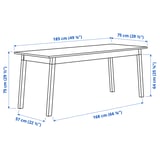 PINNTORP / PINNTORP Table and 6 chairs, light brown stained white stained/Katorp light brown stained, 185 cm