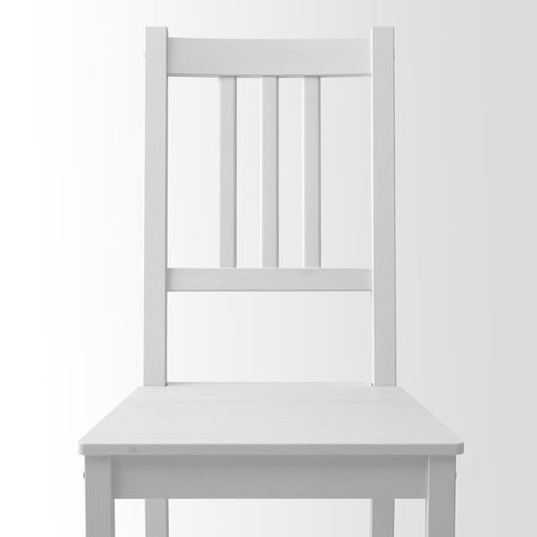 PINNTORP / STEFAN Table and 4 chairs, light brown stained red stained/white, 125 cm