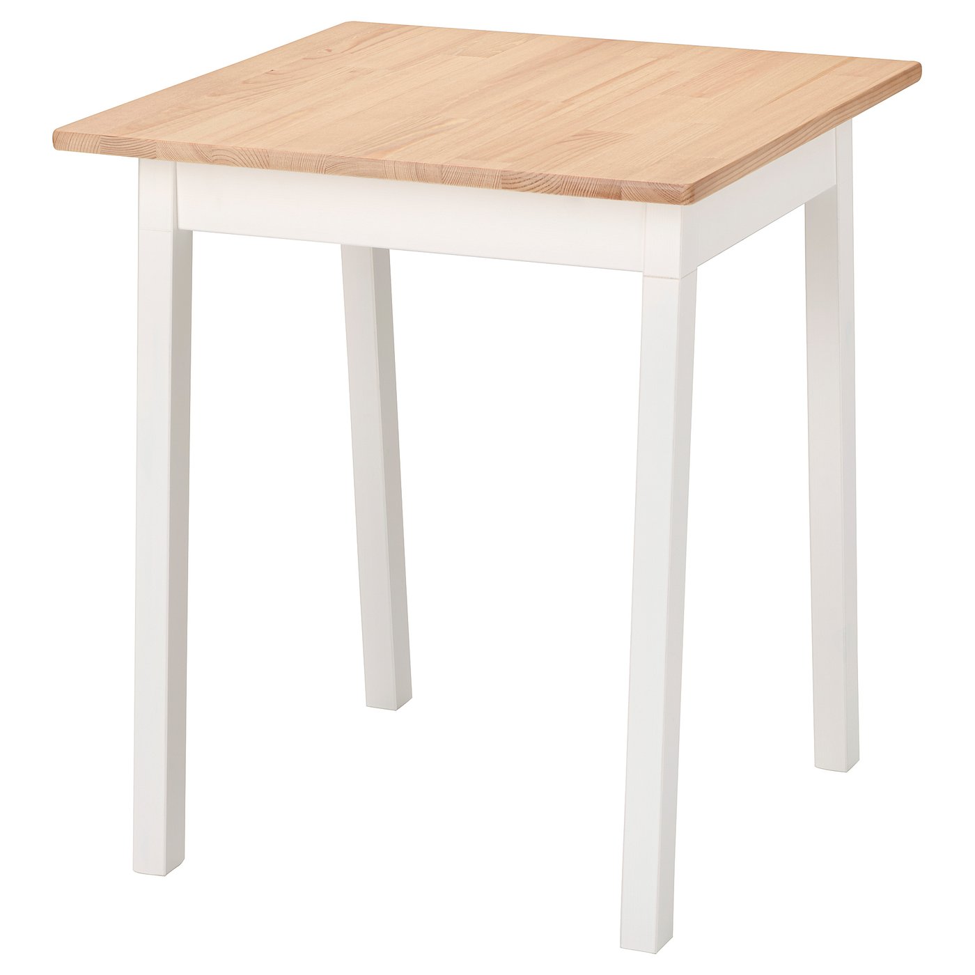 PINNTORP table, light brown stained/white stained, 65x65 cm IKEA