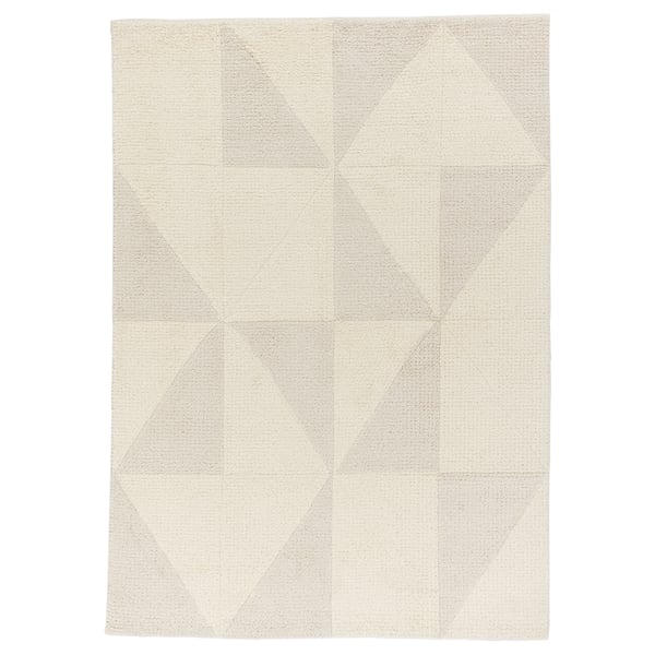 PLANKORSNING Rug, low pile, grey/beige, 170x240 cm