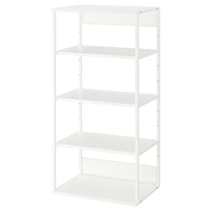 PLATSA Open shelving unit, white, 60x40x120 cm