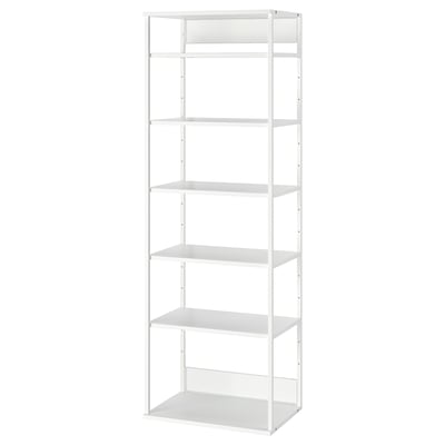 PLATSA Open shelving unit, white, 60x40x180 cm