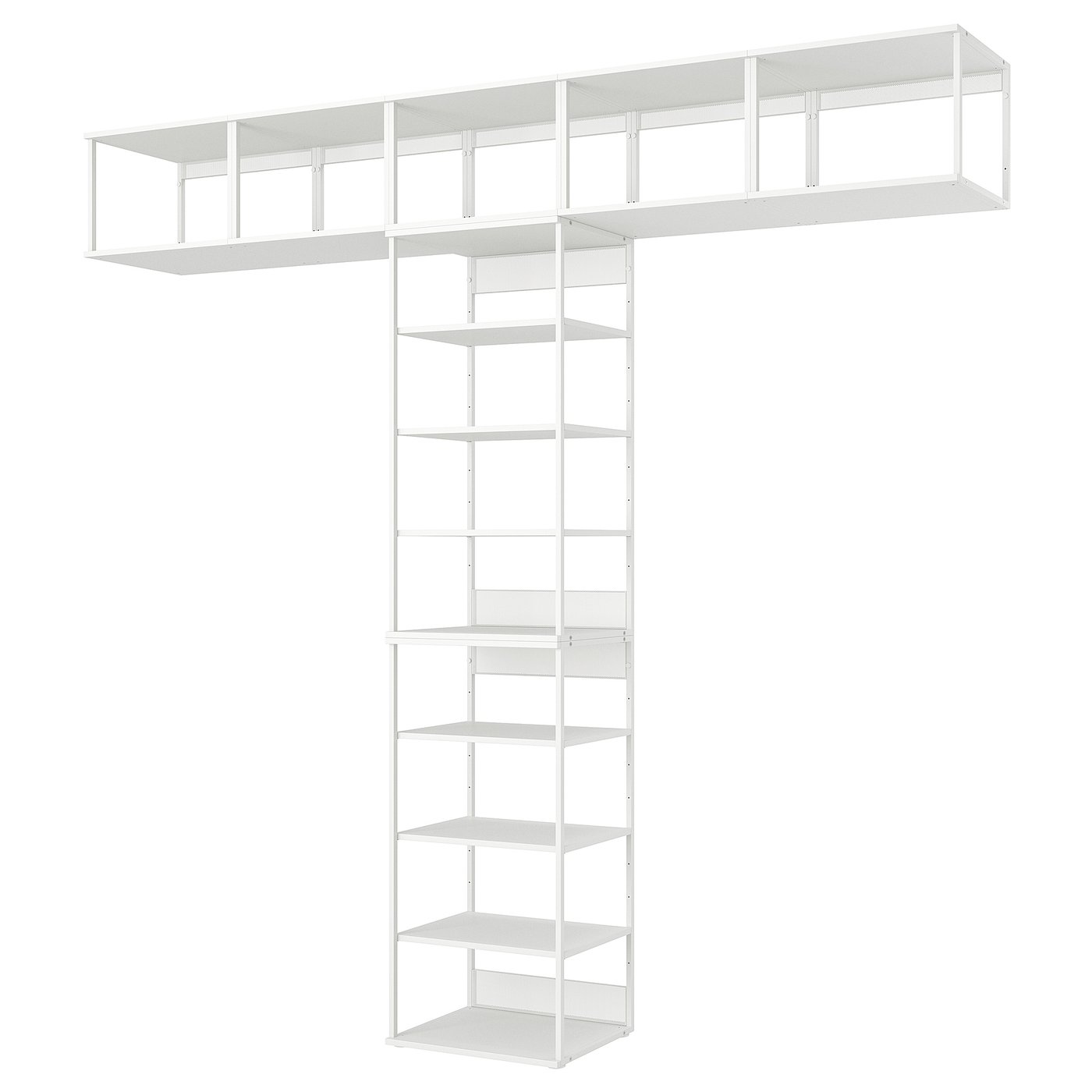 PLATSA open shelving unit, white, 300x42x281 cm IKEA