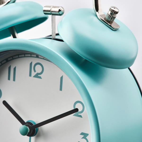 PLIRA Alarm clock, turquoise, 10 cm
