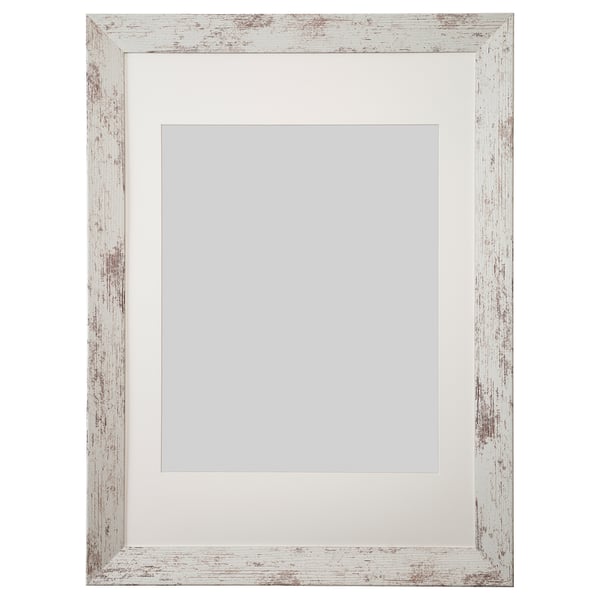 PLOMMONTRÄD Frame, white stained pine effect, 50x70 cm