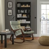 POÄNG Rocking-chair, brown/Gunnared light green