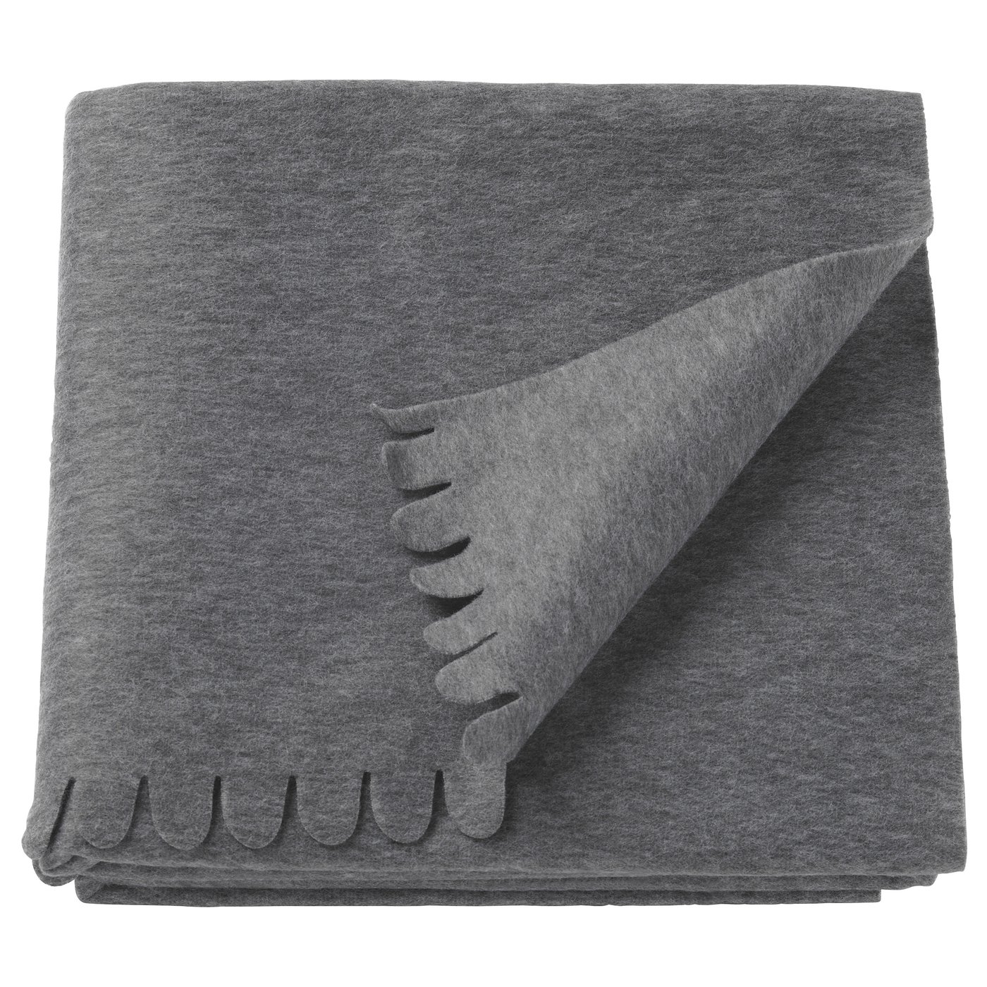 POLARVIDE Throw, grey, 130x170 cm IKEA