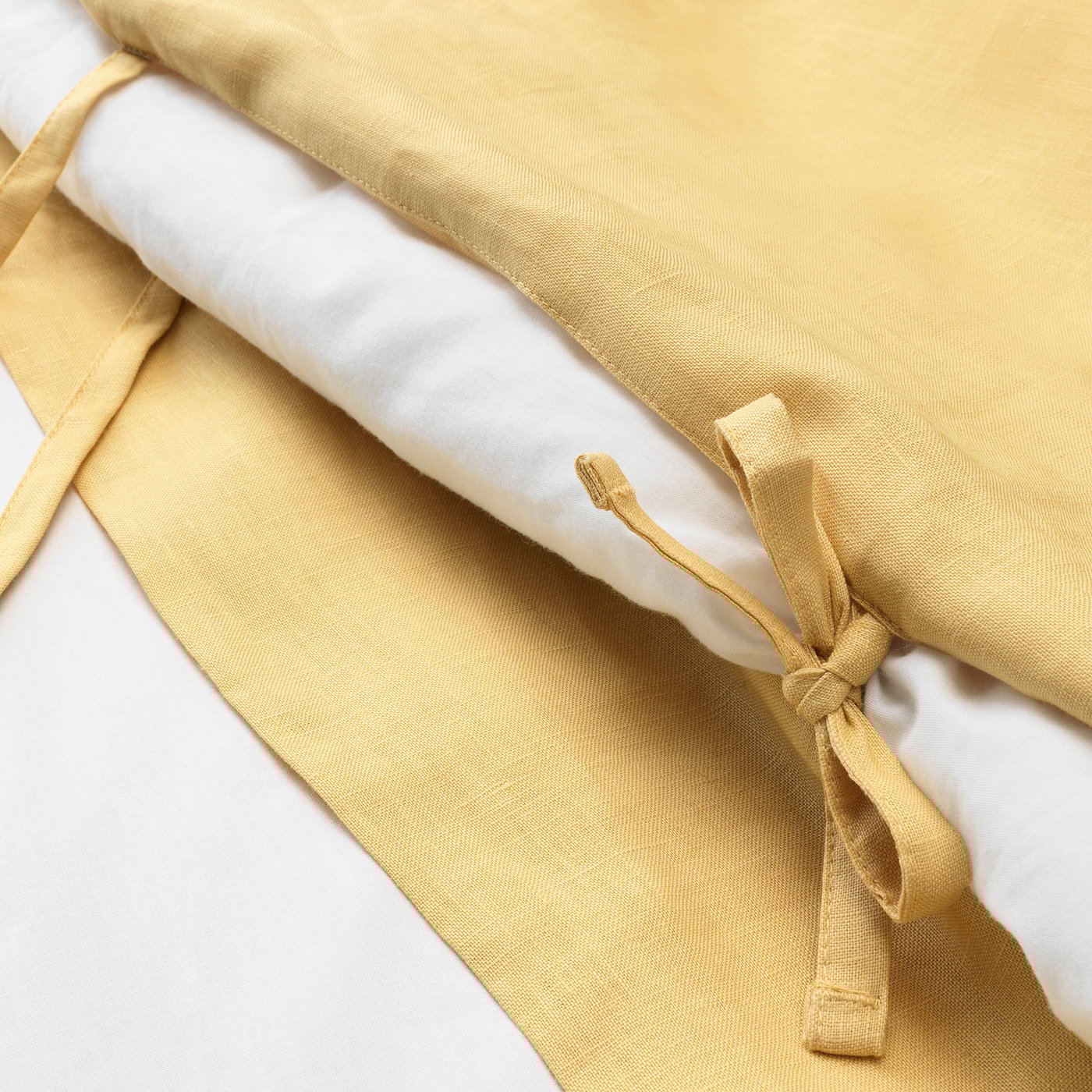 yellow linen pillowcase