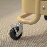 RÅSKOG / NORRÅVA Trolley with lid, beige-yellow, 35x45x77 cm