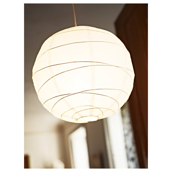 REGOLIT Pendant lamp shade, white/handmade, 45 cm