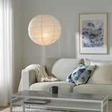 REGOLIT Pendant lamp shade, white/handmade, 45 cm