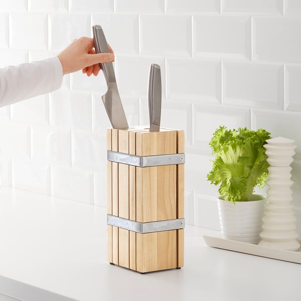 RETRÄTT Knife block, birch IKEA
