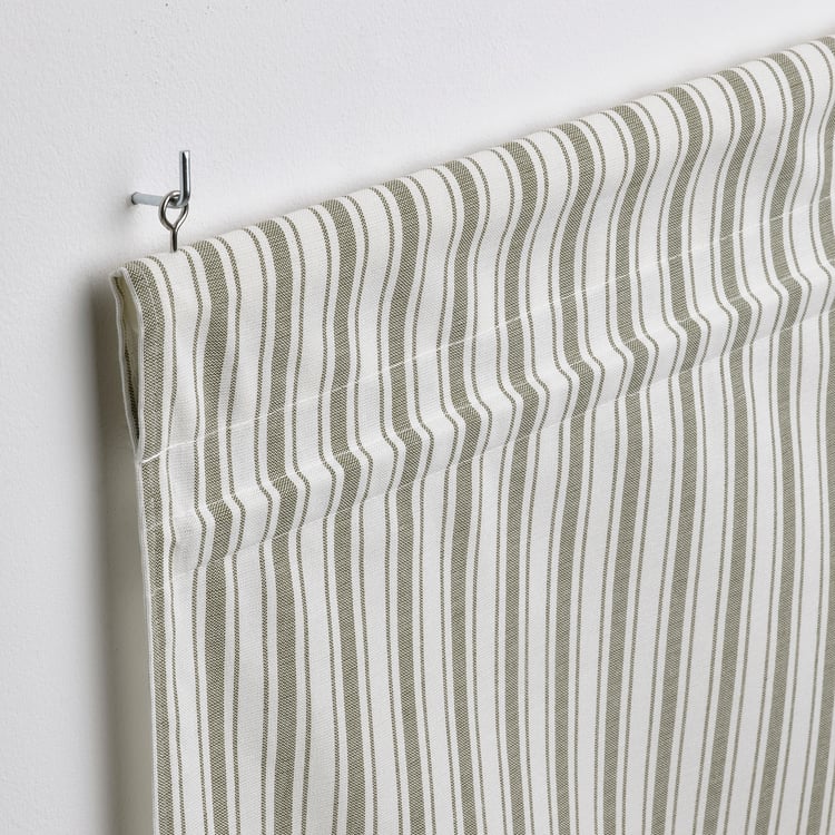 RINGBLOMMA Roman blind, white/green/striped, 80x160 cm IKEA