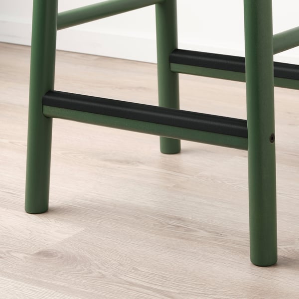 RÖNNINGE Bar stool, counter height/green, 63 cm