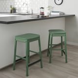 RÖNNINGE Bar stool, counter height/green, 63 cm