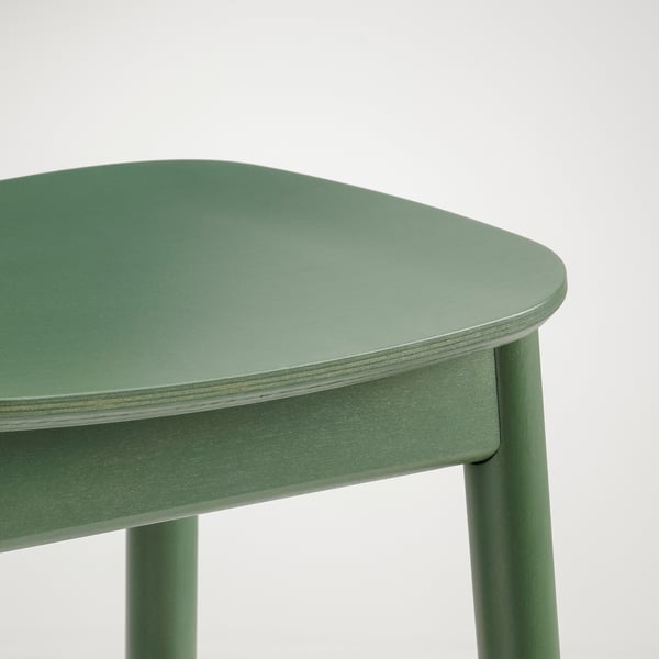 RÖNNINGE Bar stool, counter height/green, 63 cm