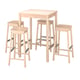 RÖNNINGE / RÖNNINGE Bar table and 4 bar stools, birch/birch