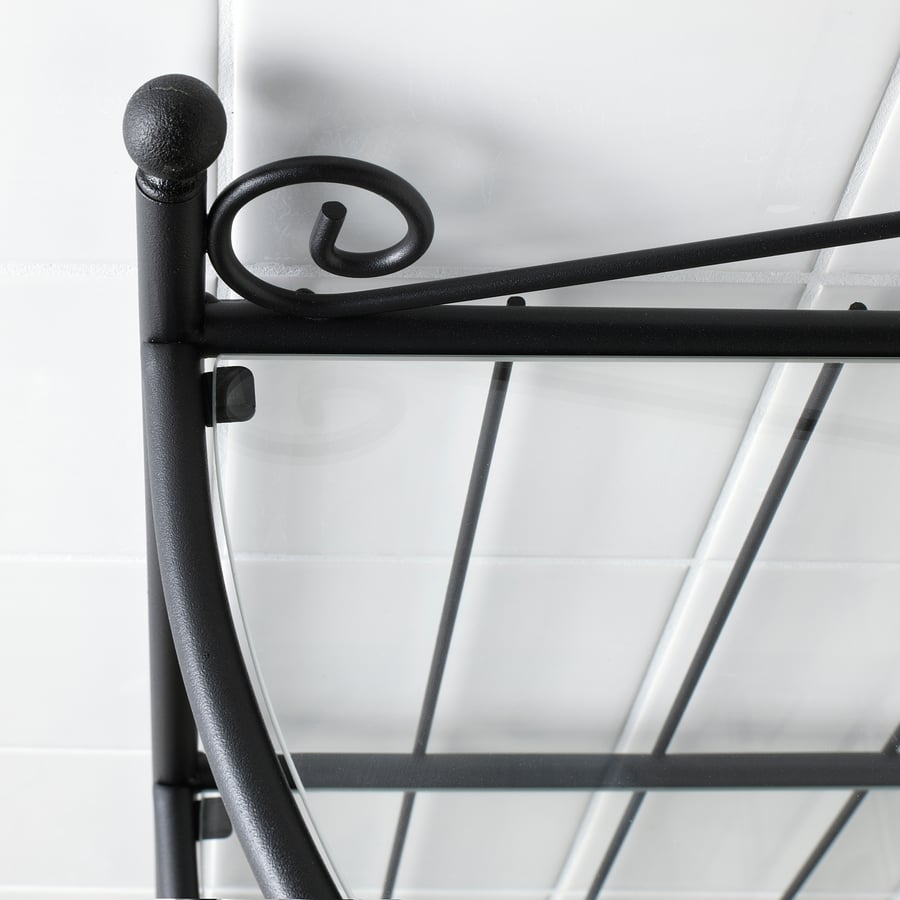 RÖNNSKÄR Corner shelf unit, black IKEA