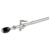 RÖNNSUMAK Curtain rod set, silver-colour, 120-210 cm 19 mm