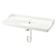 Option: RUTSJÖN Wash-basin with water trap, white, 102x49 cm