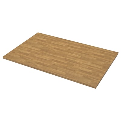 SÄLJAN wood-look laminate worktop, beige, rectangular, smooth surface.