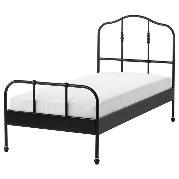 SAGSTUA bed frame, black/Luröy, Single IKEA