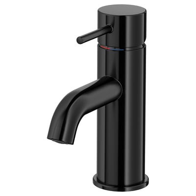 SALLSJÖN Bathroom mixer tap top lever, black, S