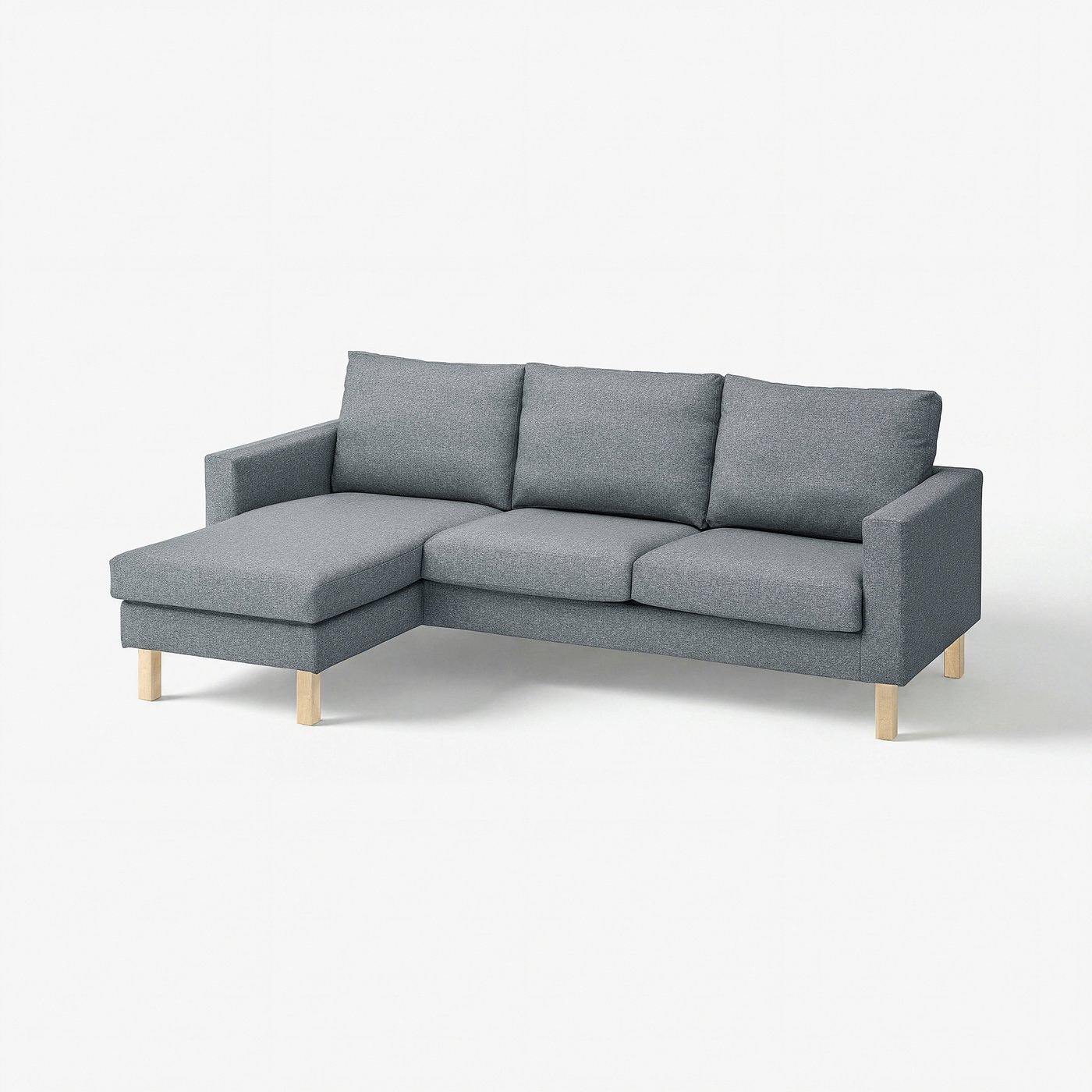 SALTSJÖBADEN 3-seat sofa with chaise longue - Gunnared medium grey