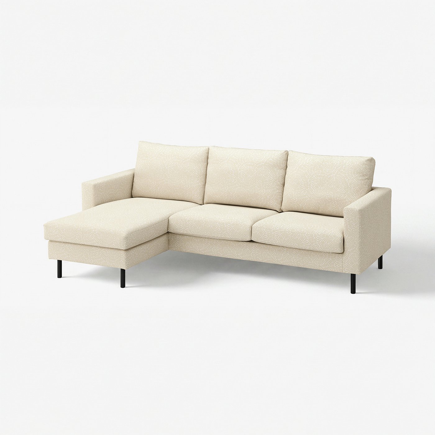 SALTSJÖBADEN 3-seat sofa with chaise longue - Vittangi light beige/white
