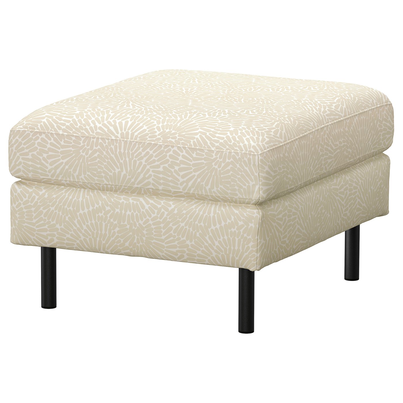 SALTSJÖBADEN Footstool - Vittangi light beige/white