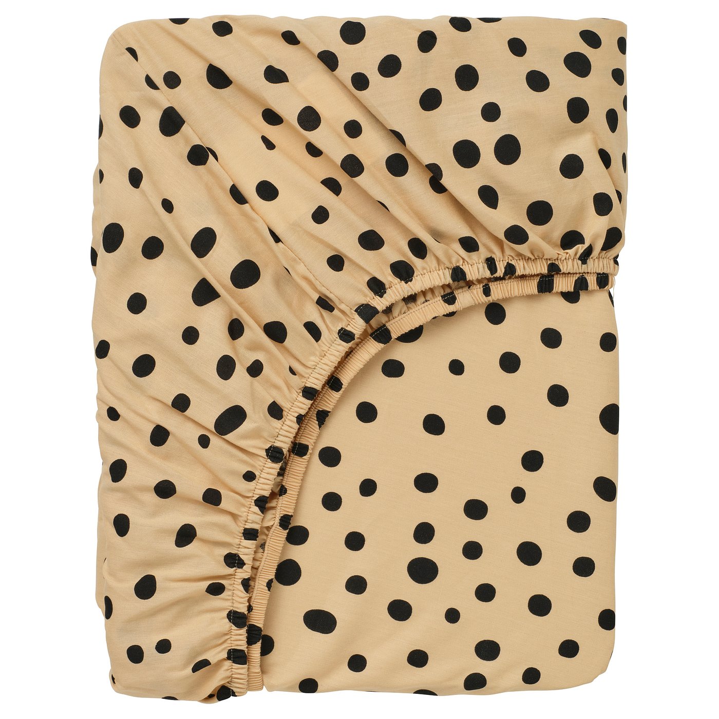 SANDLÖPARE Fitted sheet - light brown/cheetah pattern 92x189 cm