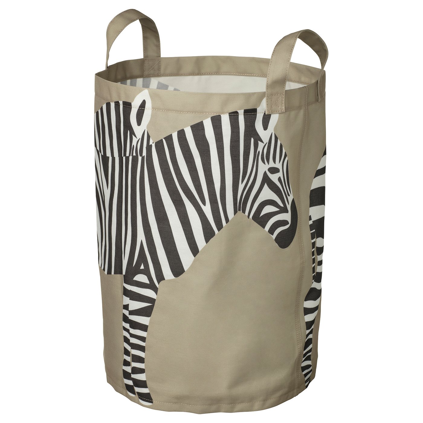 SANDLÖPARE Storage bag - light brown/zebra pattern