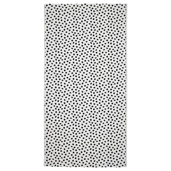 SANDLUSERN Pre-cut fabric, white/black, 150x300 cm