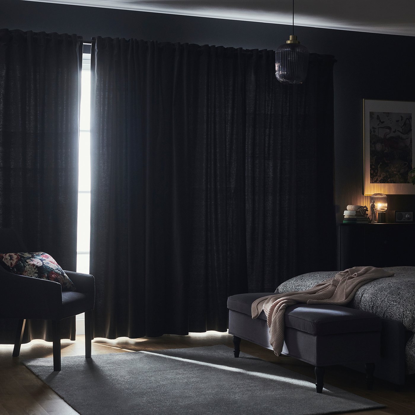 black curtains for bedroom