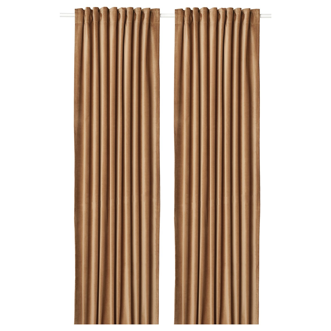 SANELA Room darkening curtains, 1 pair, light brown, 140x250 cm IKEA