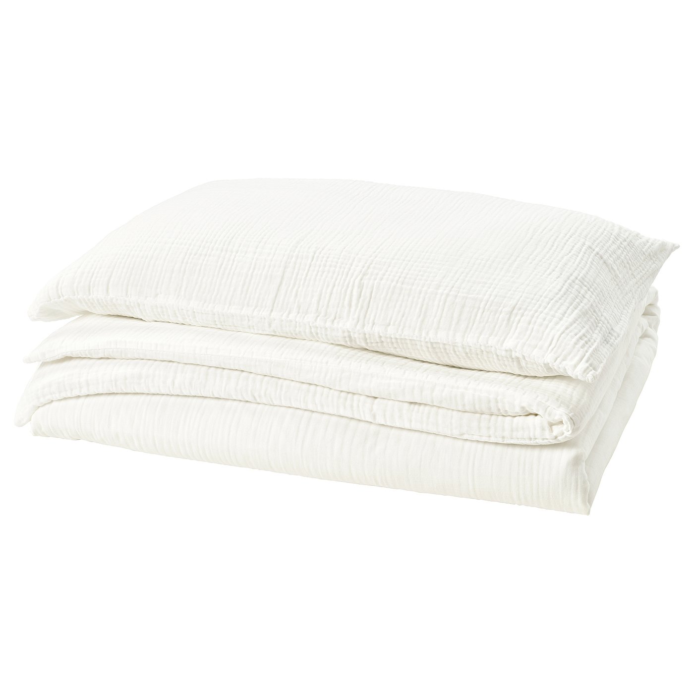 SCHERSMIN Duvet cover and pillowcase - white 150x200/50x80 cm