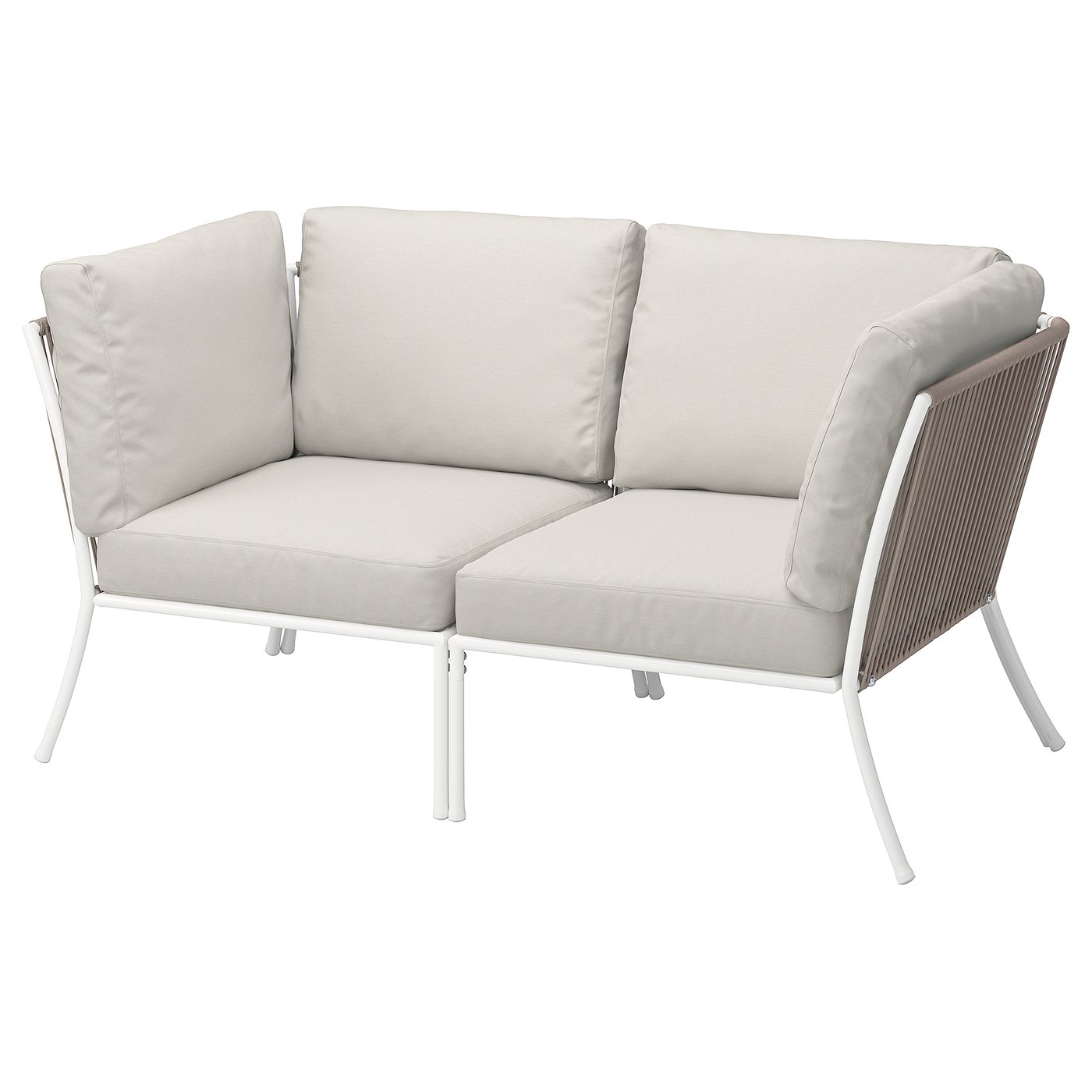 SEGERÖN 2-seat sofa, outdoor - white/beige/Frösön/Duvholmen beige