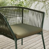 SEGERÖN Chair with armrests, outdoor, dark green