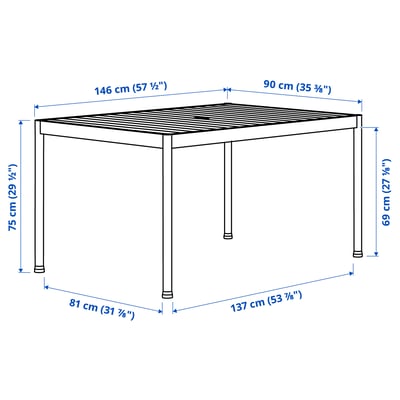 SEGERÖN / ENSHOLM Table and 4 chairs, outdoor dark green/green, 147 cm