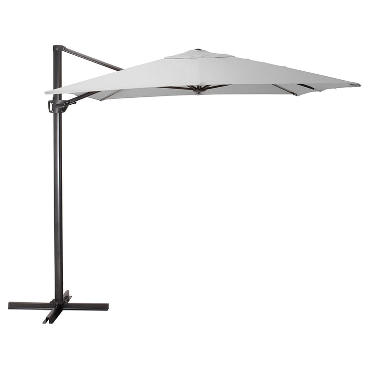 SEGLARÖ parasol, hanging, grey/tilting, 330x240 cm IKEA
