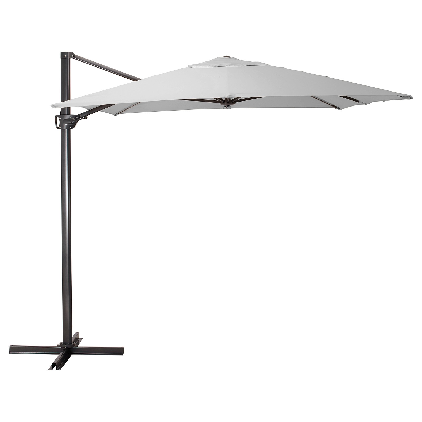 SEGLARÖ Parasol, hanging, grey/tilting, 330x240 cm IKEA