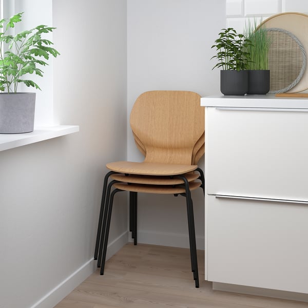 SIGTRYGG Chair, oak/Sefast black