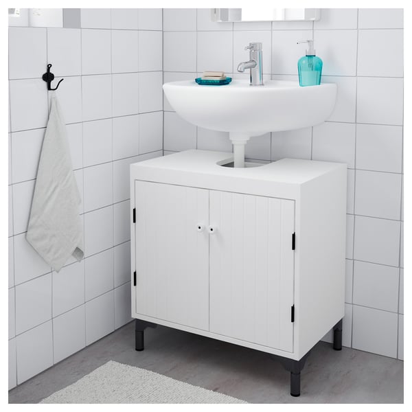 SILVERÅN Washbasin base w 2 doors, white, 60x38x51 cm IKEA