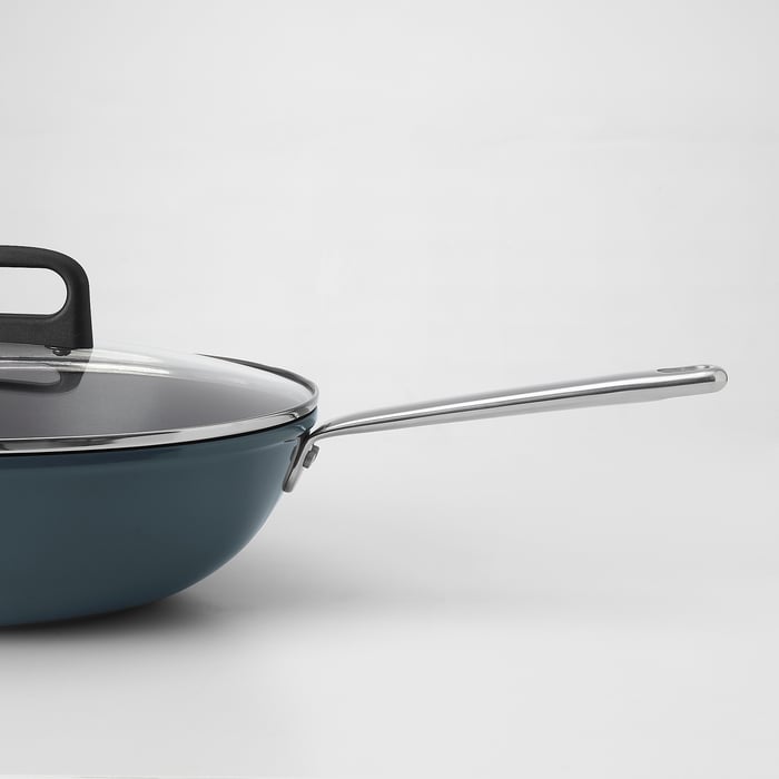 SILVERLAX wok with lid, nonstick coating, 32 cm IKEA