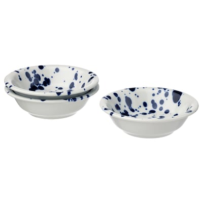 SILVERSIDA Bowl, patterned/blue, 11 cm