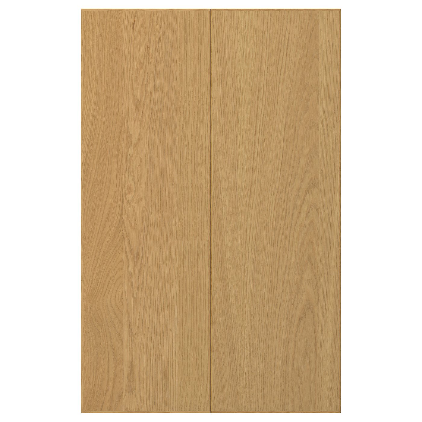 SINARP 2-p door f corner base cabinet set - oak veneer 25x80 cm